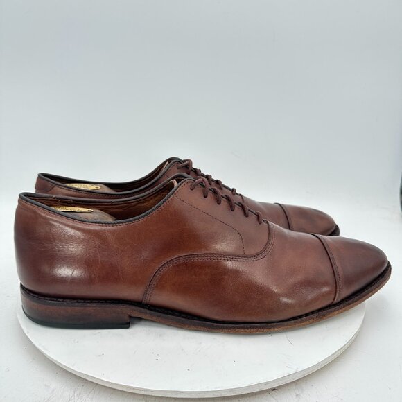 Allen Edmonds Park Avenue Men Size 12D Brown Leather Cap Toe Oxford Dress Shoes - Picture 4 of 12